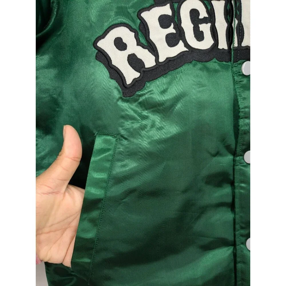 Attack on Titan Varsity Bomber Jacket Unisex Size S Scout Regiment Snap On Anime